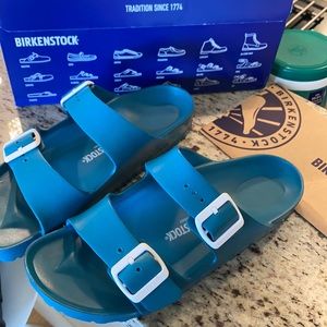 Teal Birkenstock Arizona Slides size 40 women